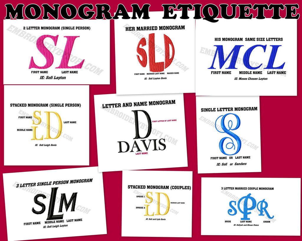 Monogram Etiquette