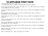 Cd of 10 Machine Applique Fonts (10 SETS) script,swirl,childlike fonts