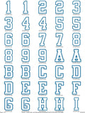 10 Sports team Machine Embroidery design Fonts (10 SETS)