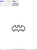 Bat Symbol 2 Machine Embroidery Applique design
