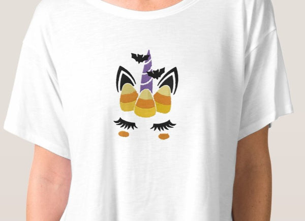 Candy corn Unicorn Machine Embroidery design