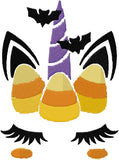 Candy corn Unicorn Machine Embroidery design
