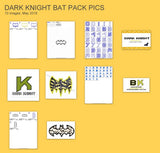 Dark Knight Bat machine embroidery design set