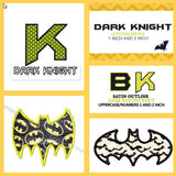 Dark Knight Bat machine embroidery design set