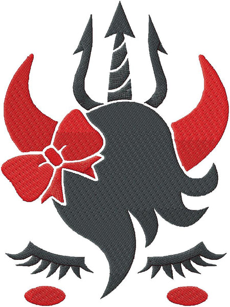 Devil Unicorn Machine Embroidery design