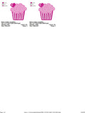 Cotton Candy Cupcake Free Machine Embroidery