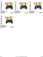 Gamer Controller Machine embroidery design