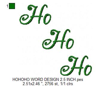 Ho ho ho Machine embroidery design