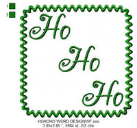 Ho ho ho Machine embroidery design