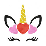 Heart Unicorn 2 pack Machine Embroidery design