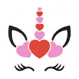 Heart Unicorn 2 pack Machine Embroidery design