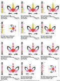 Heart Unicorn 2 pack Machine Embroidery design