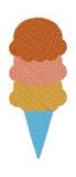 Ice cream Free Machine Embroidery