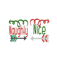 Naughty Nice 1 Machine embroidery design