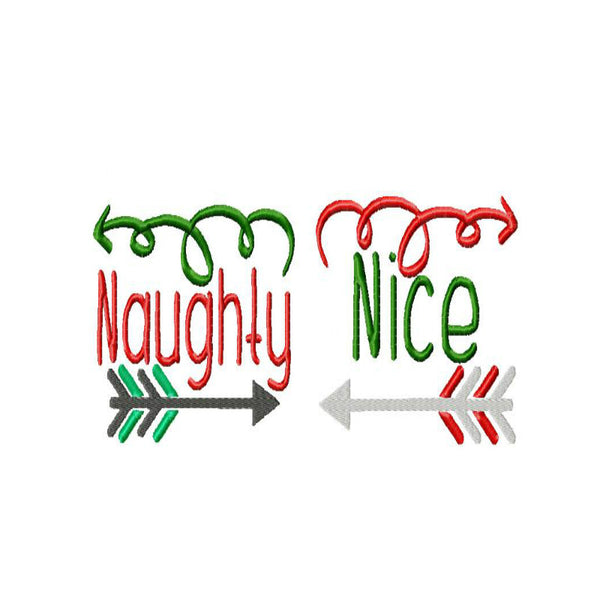 Naughty Nice 1 Machine embroidery design