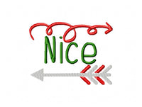 Naughty Nice 1 Machine embroidery design