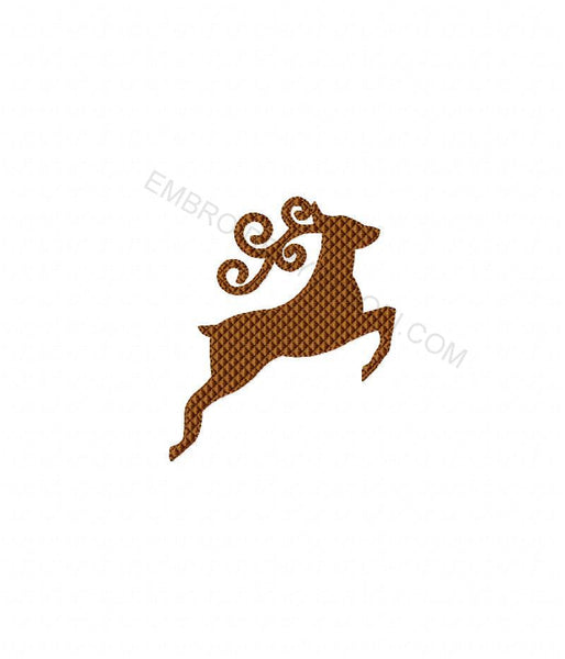 Prancing Deer Machine embroidery design