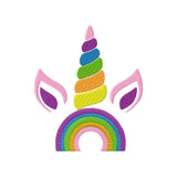 Rainbow unicorn (raibicorn) Machine Embroidery design