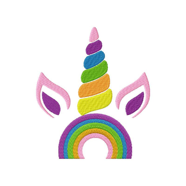 Rainbow unicorn (raibicorn) Machine Embroidery design