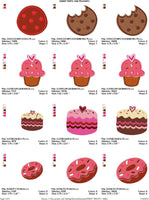 Sweet treats machine embroidery design pack