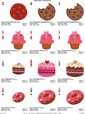 Sweet treats machine embroidery design pack