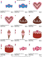 Sweet treats machine embroidery design pack