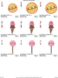 Sweet treats machine embroidery design pack