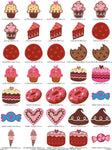 Sweet treats machine embroidery design pack