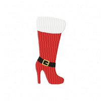 High heel Santa shoeMachine embroidery design