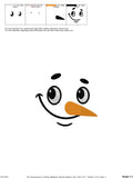 Snowman face 3 Machine embroidery design