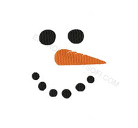 Snowman face Machine embroidery design