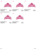 Tiara machine embroidery design