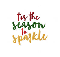 Tis the season to sparkle Machine embroidery design