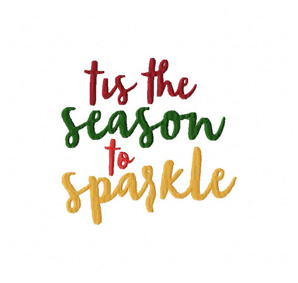 Tis the season to sparkle Machine embroidery design