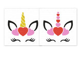 Heart Unicorn 2 pack Machine Embroidery design