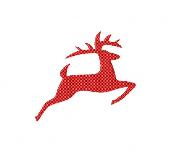 Running reindeer Machine embroidery design